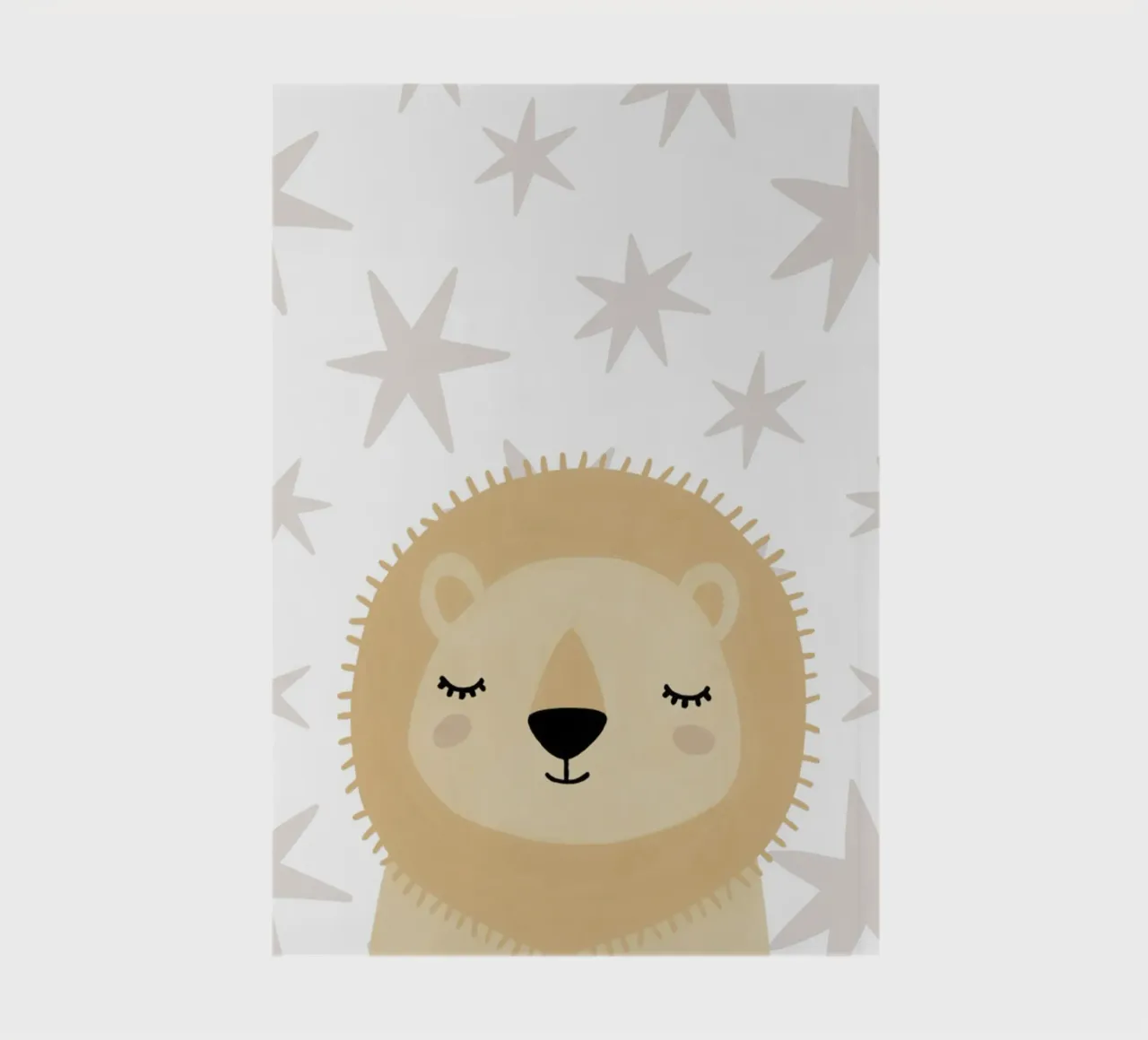 Lion Print for Nursery, Cute Kids Wall Art, Safari Print notebook by Little Lola