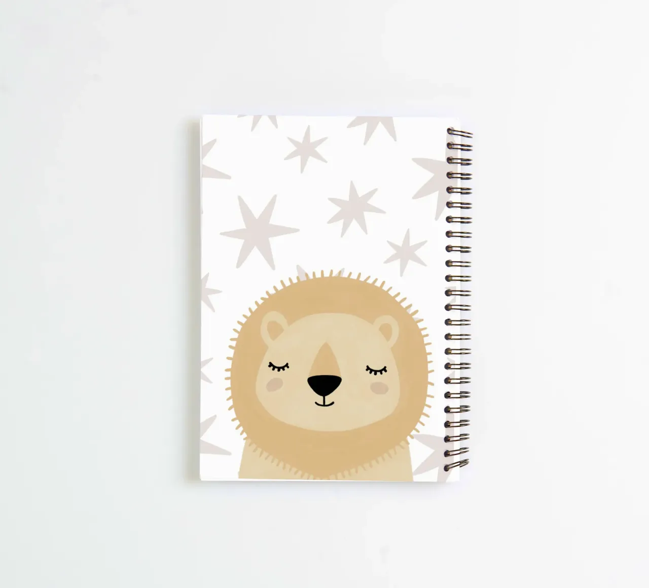Lion Print for Nursery, Cute Kids Wall Art, Safari Print spiral notebook by Little Lola
