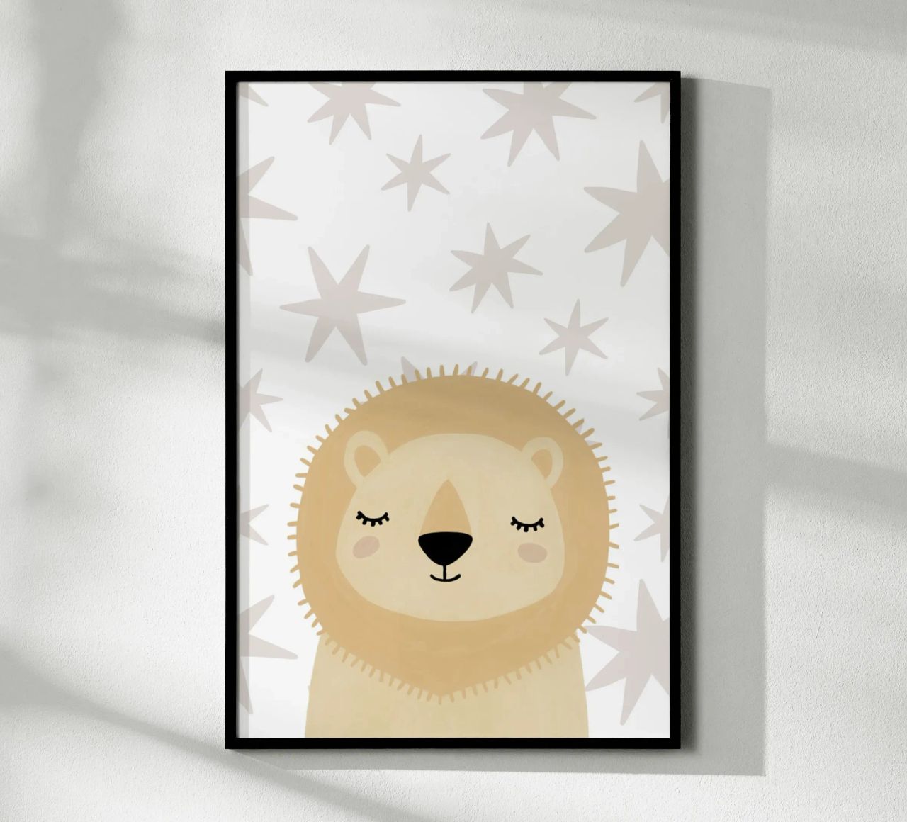 Löwe Druck für Kinderzimmer, niedliche Kinder Wandkunst, Safari Druck Poster von Little Lola