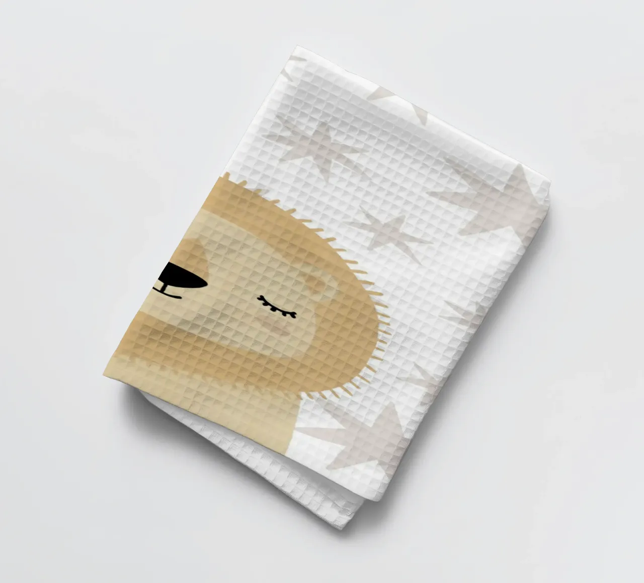 Lion Print for Nursery, Cute Kids Wall Art, Safari Print tea towel by Little Lola