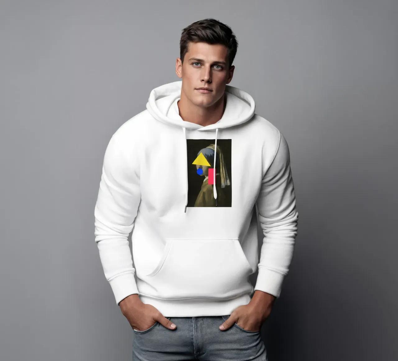 Neon Vermeer – Geometric Disruption felpa con cappuccio da CNTRL