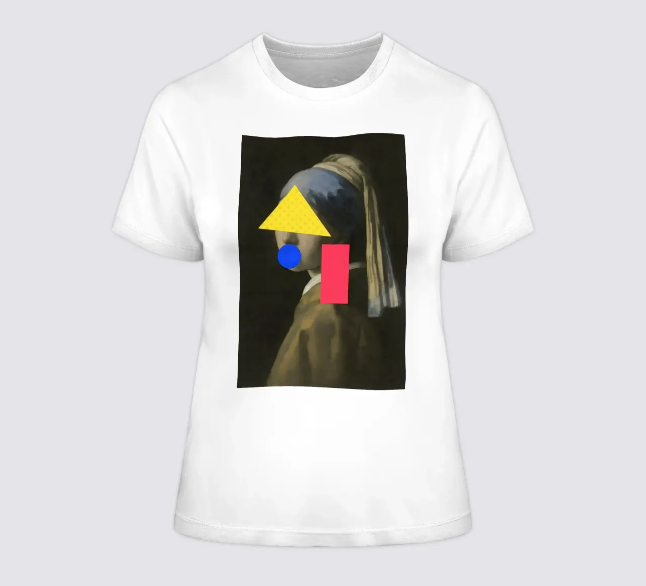 Neon Vermeer – Geometric Disruption women's fitted t-shirt by CNTRL