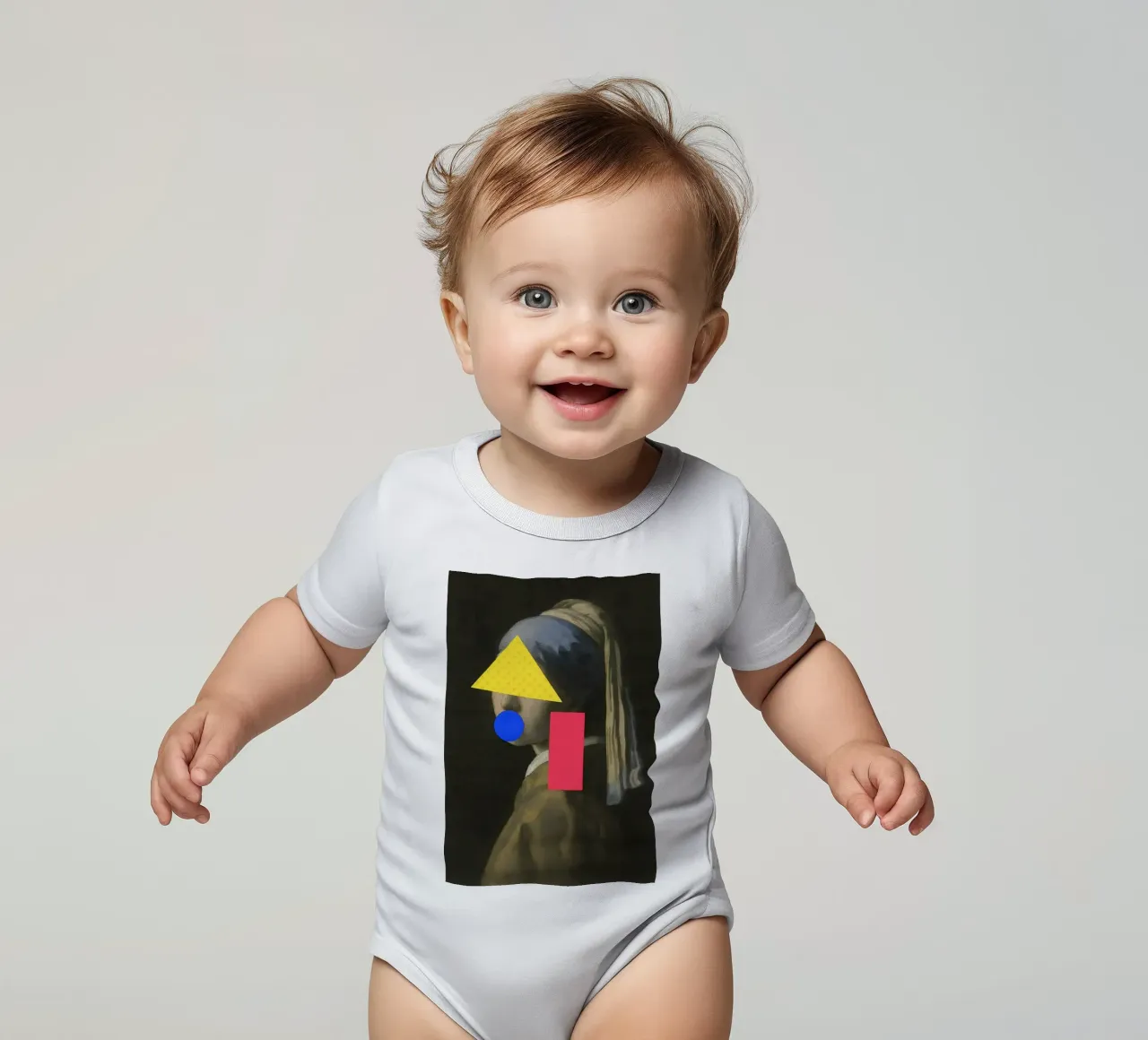 Neon Vermeer – Geometric Disruption body neonato maniche corte da CNTRL