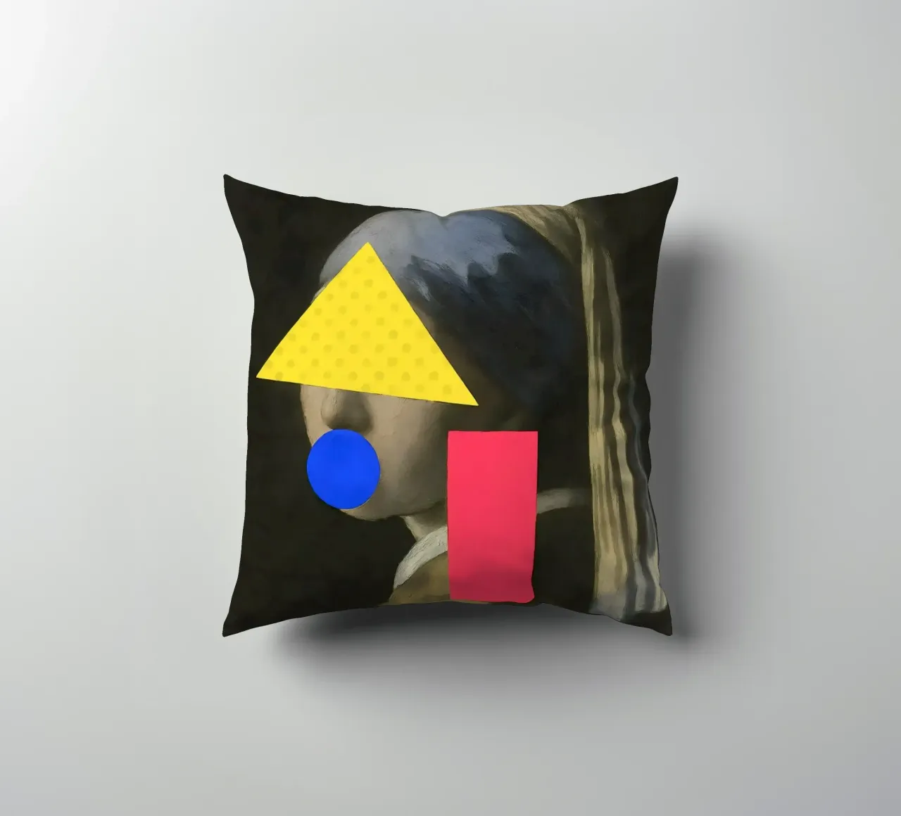 Neon Vermeer – Geometric Disruption cuscino da CNTRL