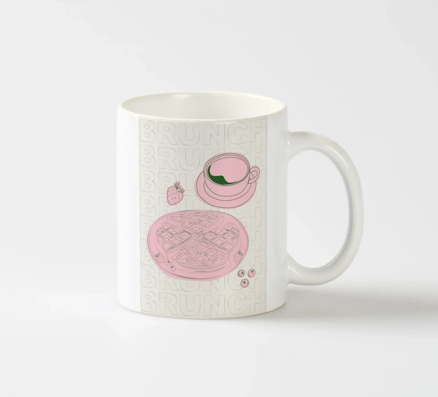 Waffles ceramic mug by Sunday Brunches