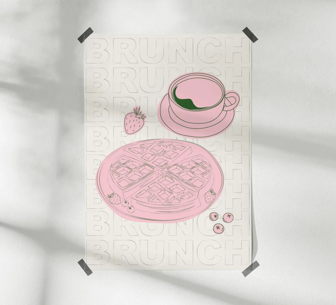 Waffles poster van Sunday Brunches