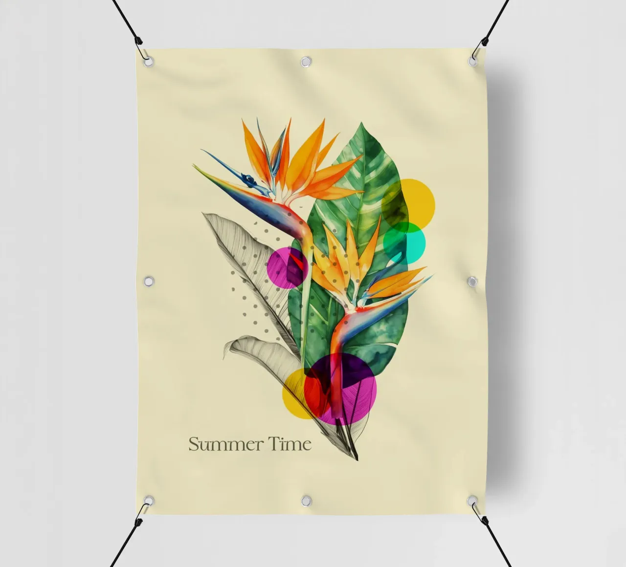 Tropical Pop: Summer Time Bloom telo in pvc da Indigo Rain