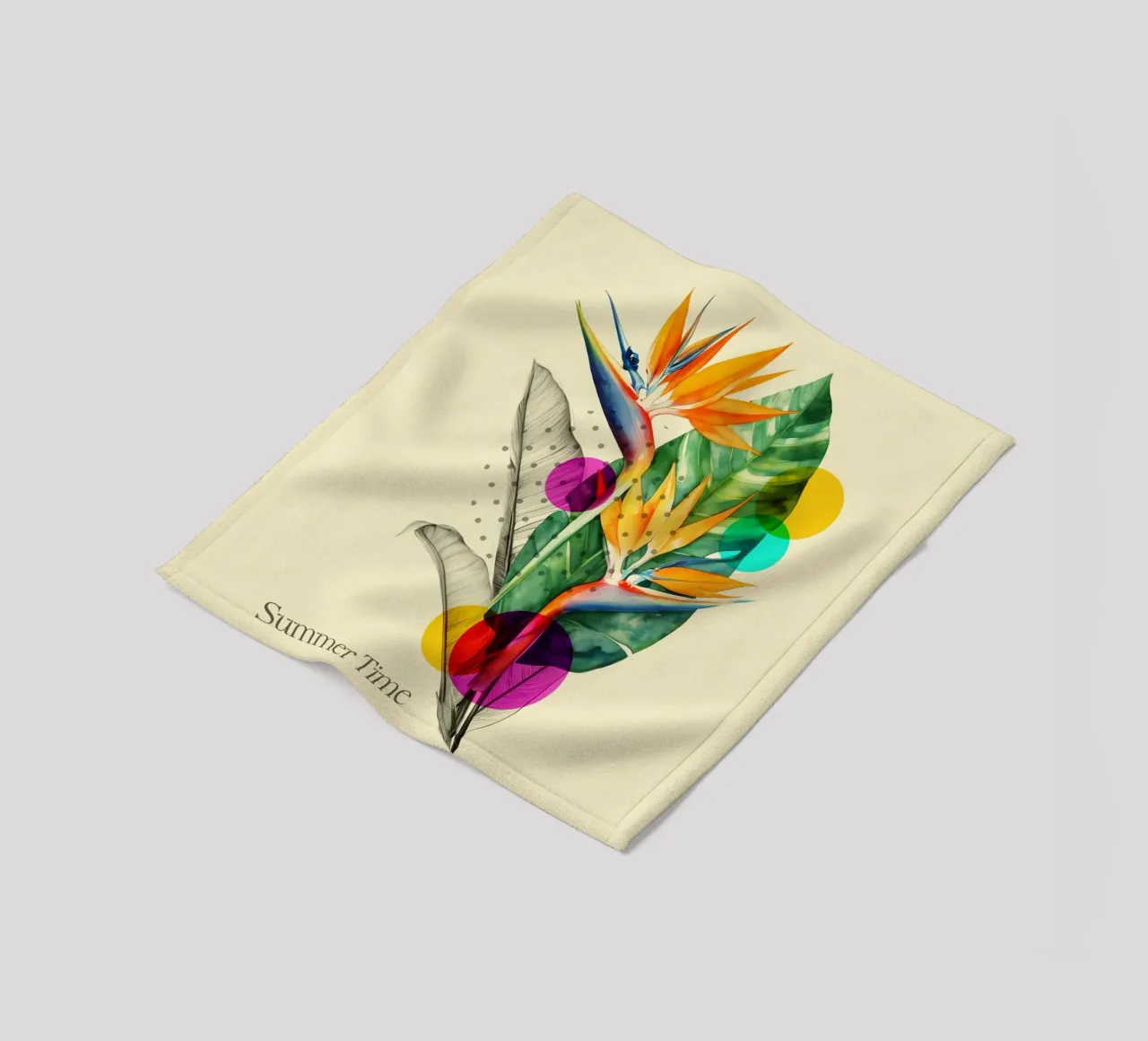 Tropical Pop: Summer Time Bloom coperta in pile da Indigo Rain