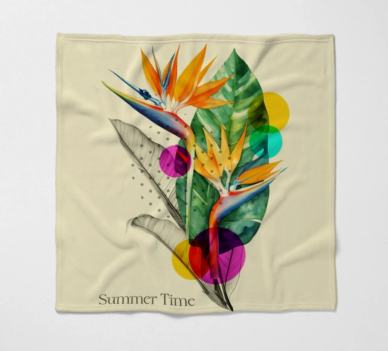Tropical Pop: Summer Time Bloom coperta in pile da Indigo Rain