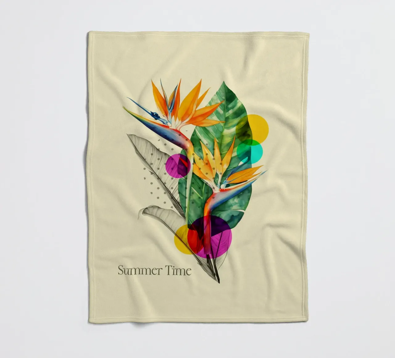 Tropical Pop: Summer Time Bloom coperta in pile da Indigo Rain