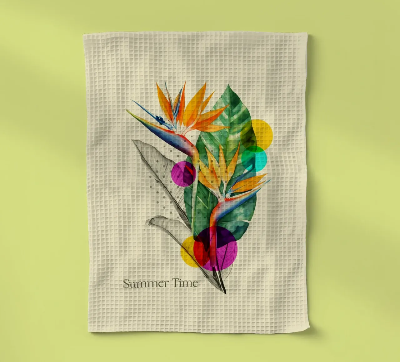 Tropical Pop: Summer Time Bloom canovaccio da cucina da Indigo Rain
