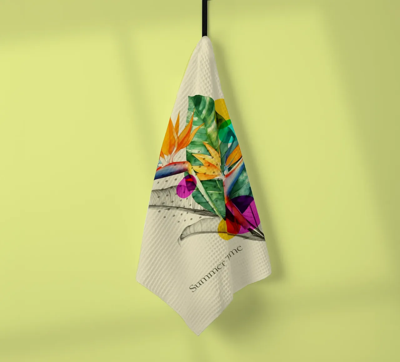Tropical Pop: Summer Time Bloom canovaccio da cucina da Indigo Rain