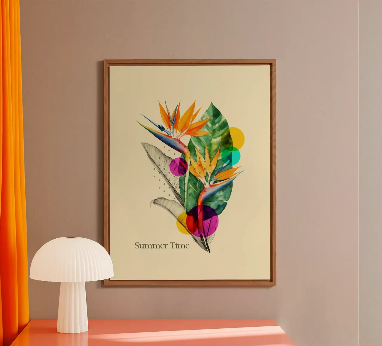 Tropical Pop: Summer Time Bloom alluminio dibond da Indigo Rain