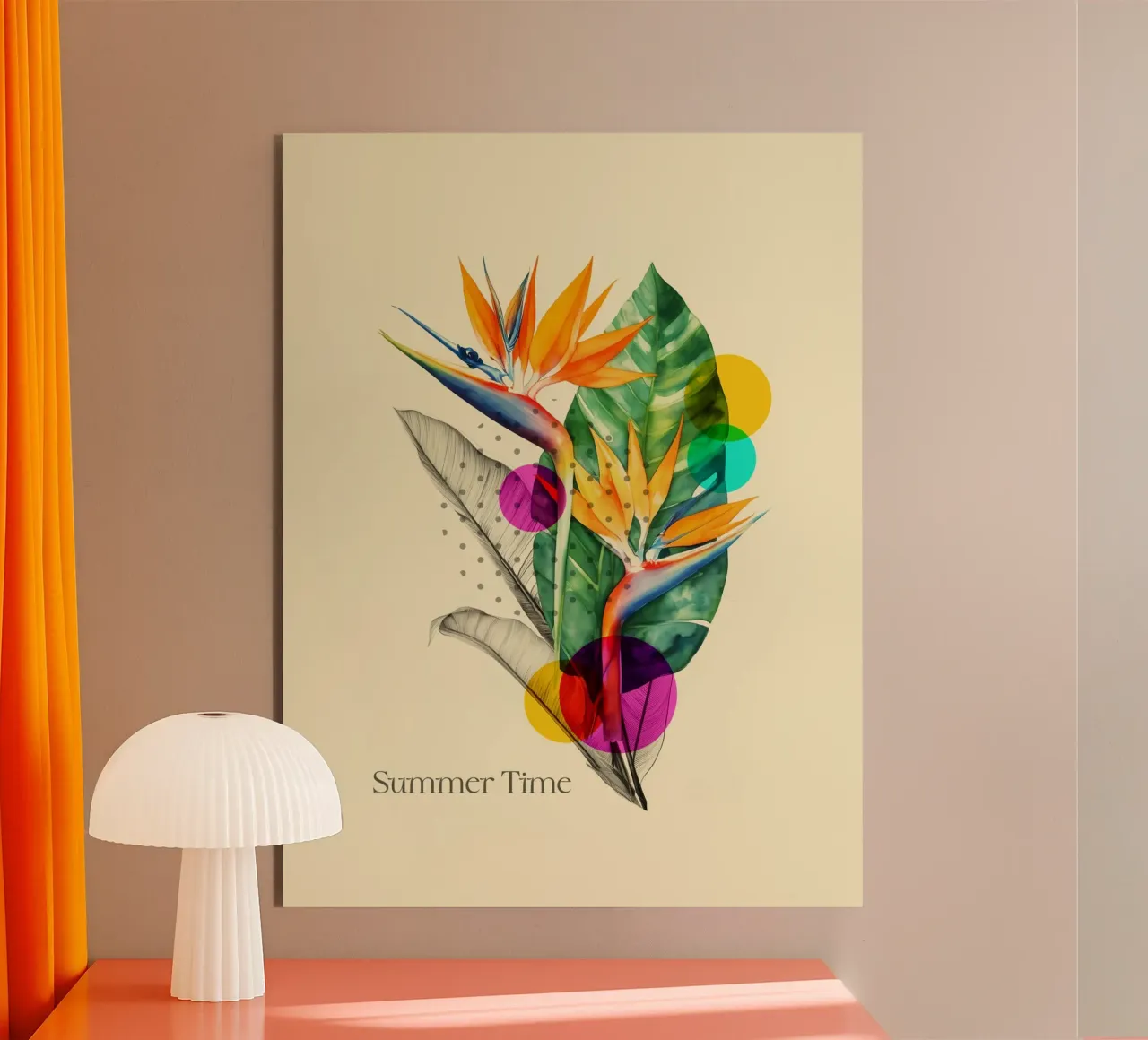 Tropical Pop: Summer Time Bloom alluminio dibond da Indigo Rain