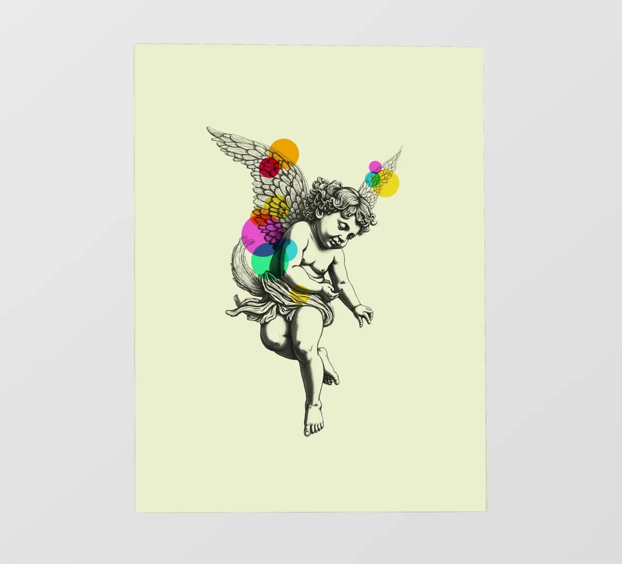 Celestial Contrast: Angel in Color telo in pvc da Indigo Rain