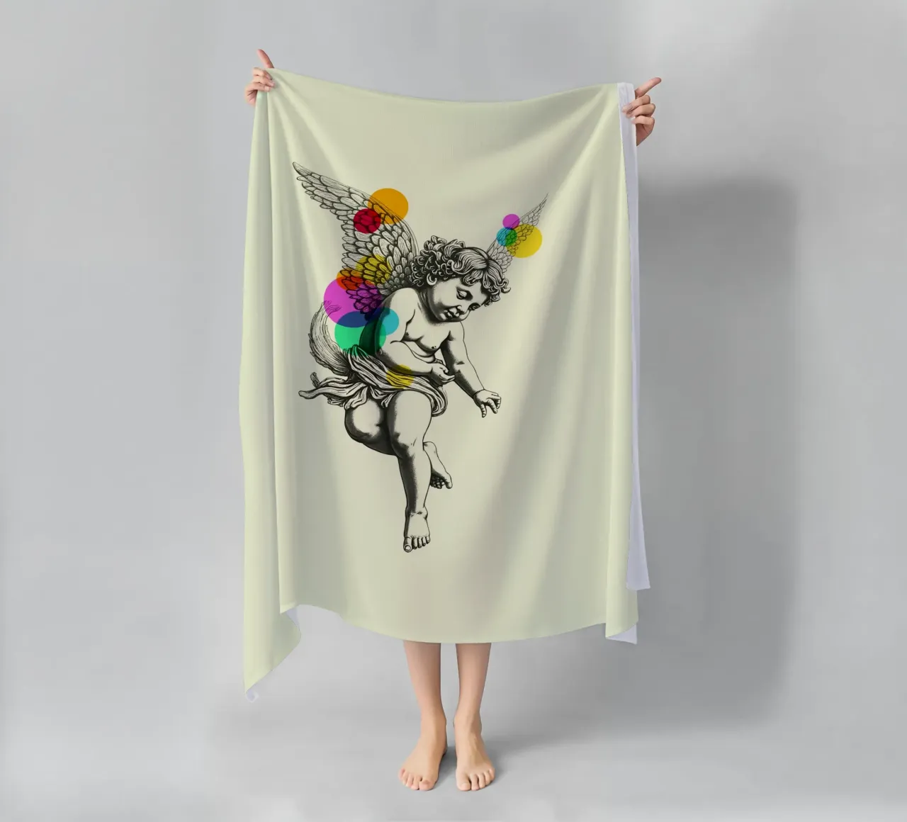 Celestial Contrast: Angel in Color telo mare da Indigo Rain