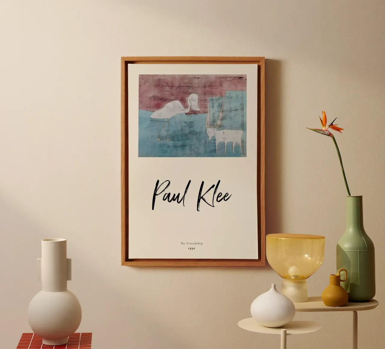 Klee - The Friendship canvas met Baklijst van ARTOTHEK