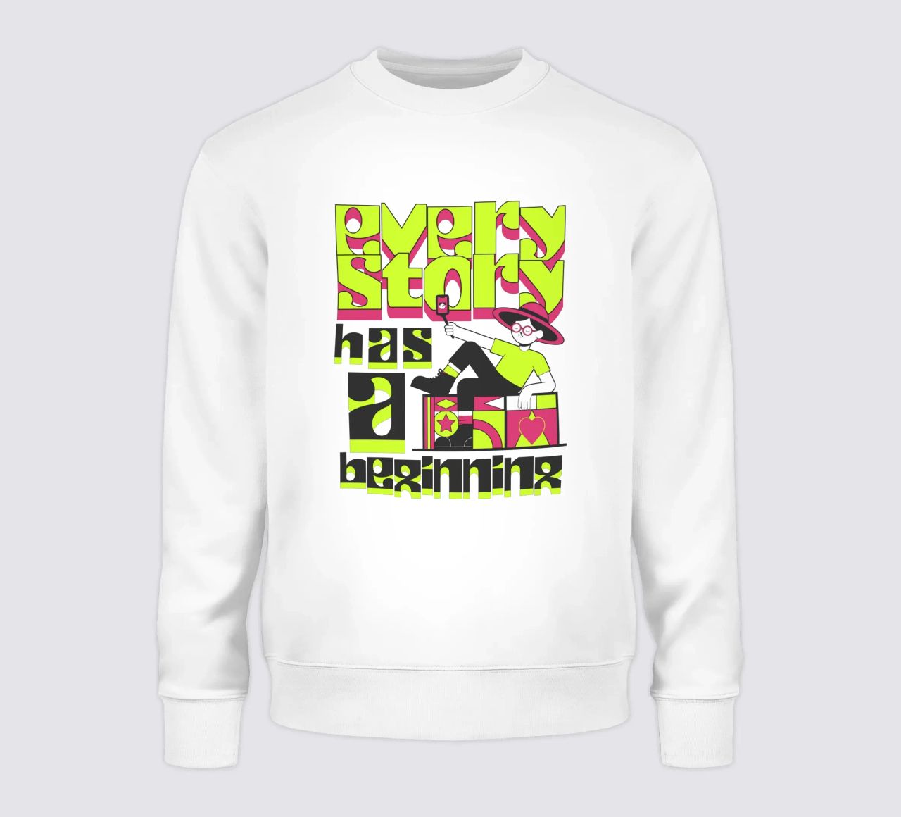 Every story has a beginning sudadera de artelevenstudio