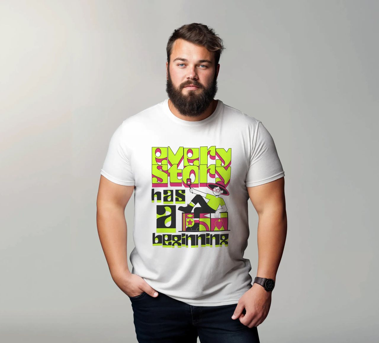 Every story has a beginning T-Shirt von artelevenstudio