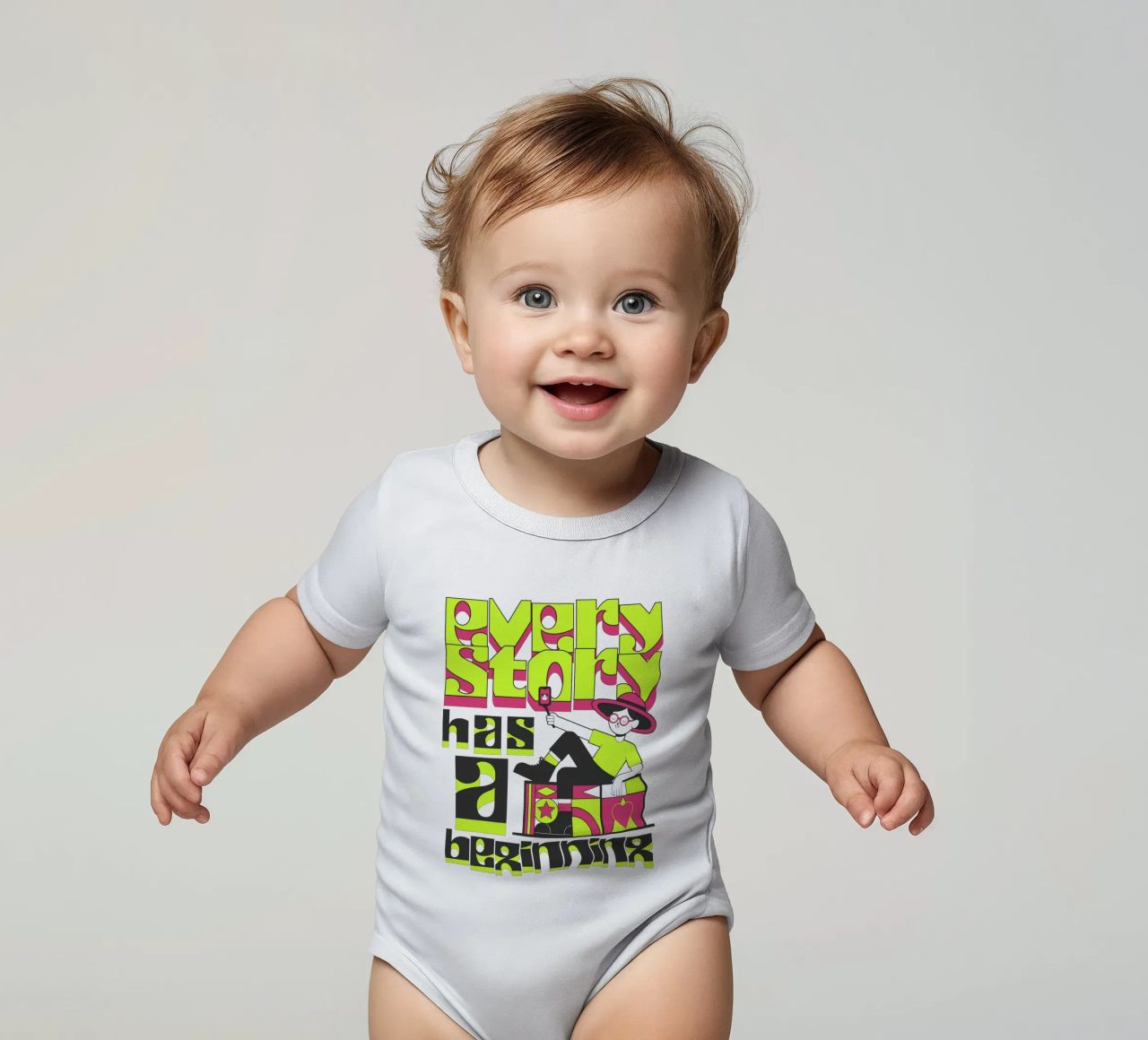 Every story has a beginning Kurzarm Babybody von artelevenstudio