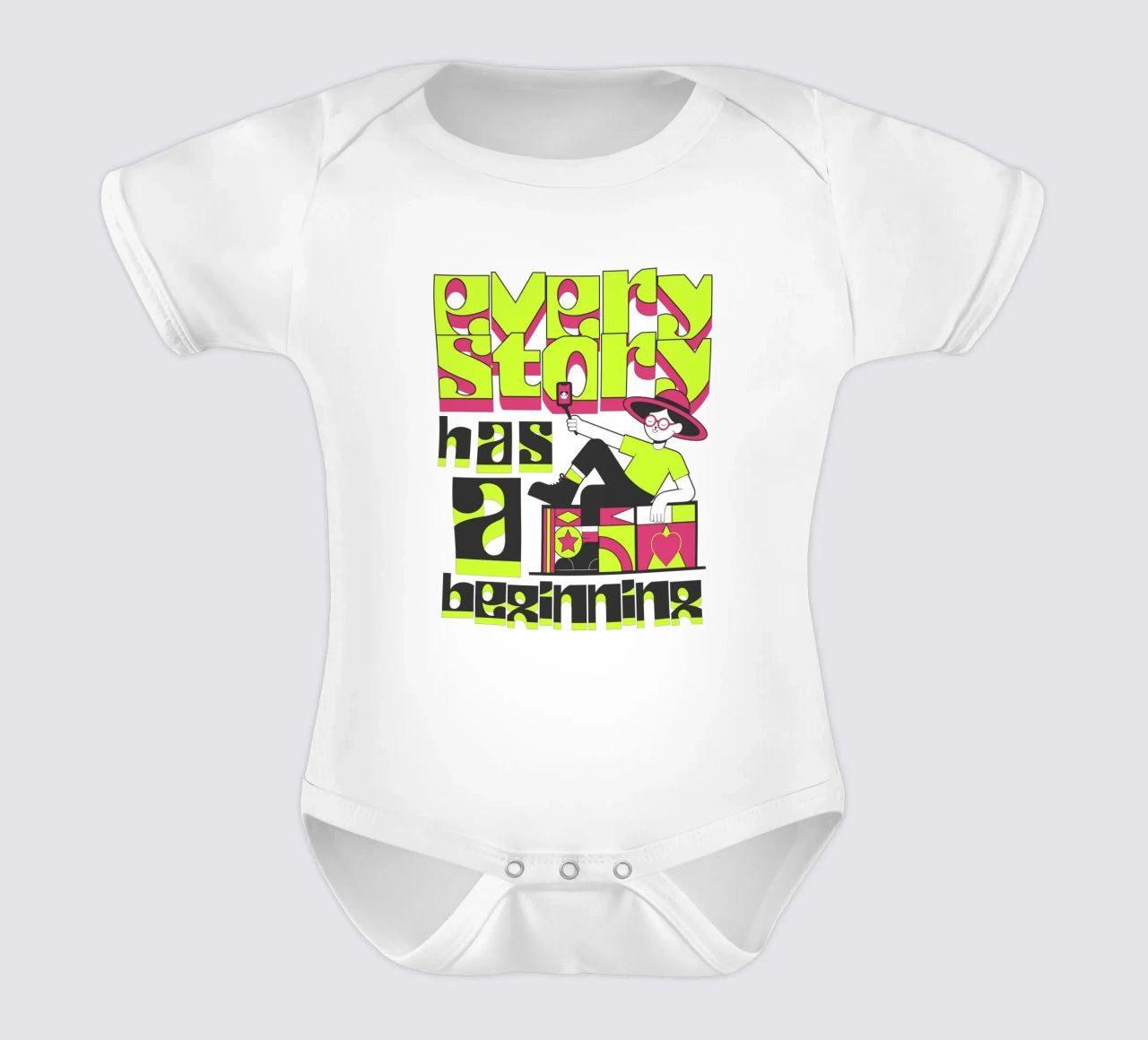 Every story has a beginning Kurzarm Babybody von artelevenstudio