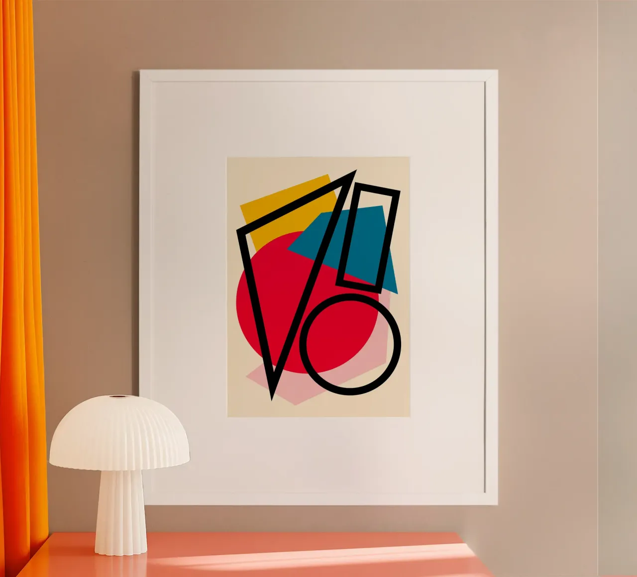 Forme geometriche astratte Arte grafica vintage in grassetto poster da NorwesClub
