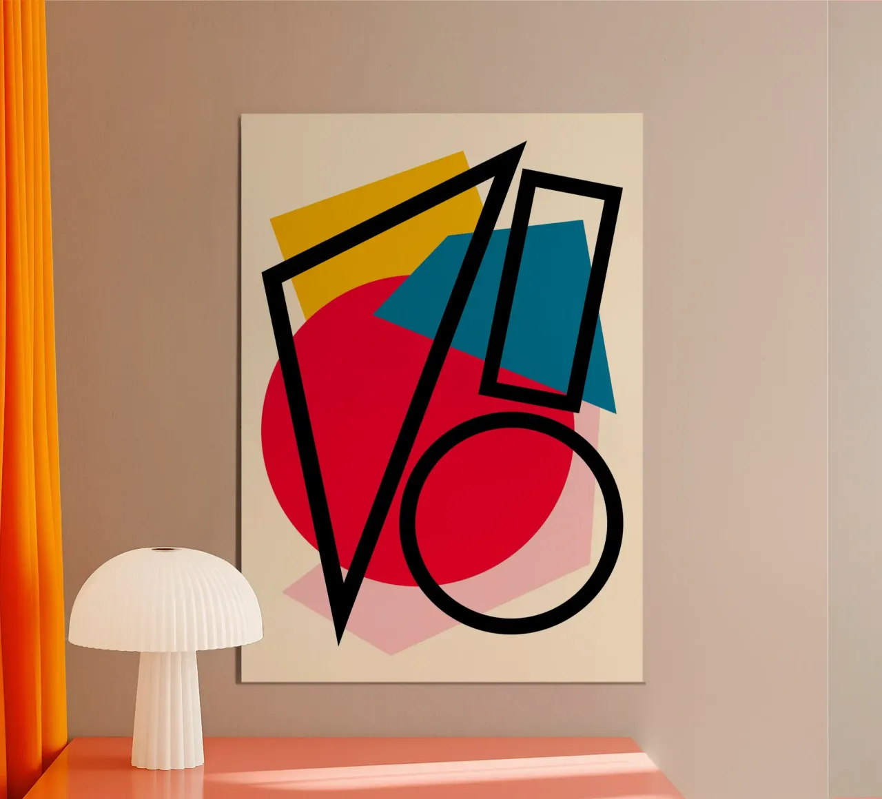 Forme geometriche astratte Arte grafica vintage in grassetto poster da NorwesClub