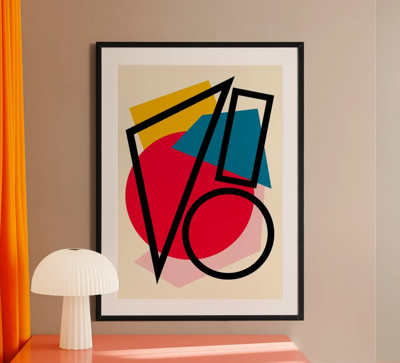Forme geometriche astratte Arte grafica vintage in grassetto poster da NorwesClub