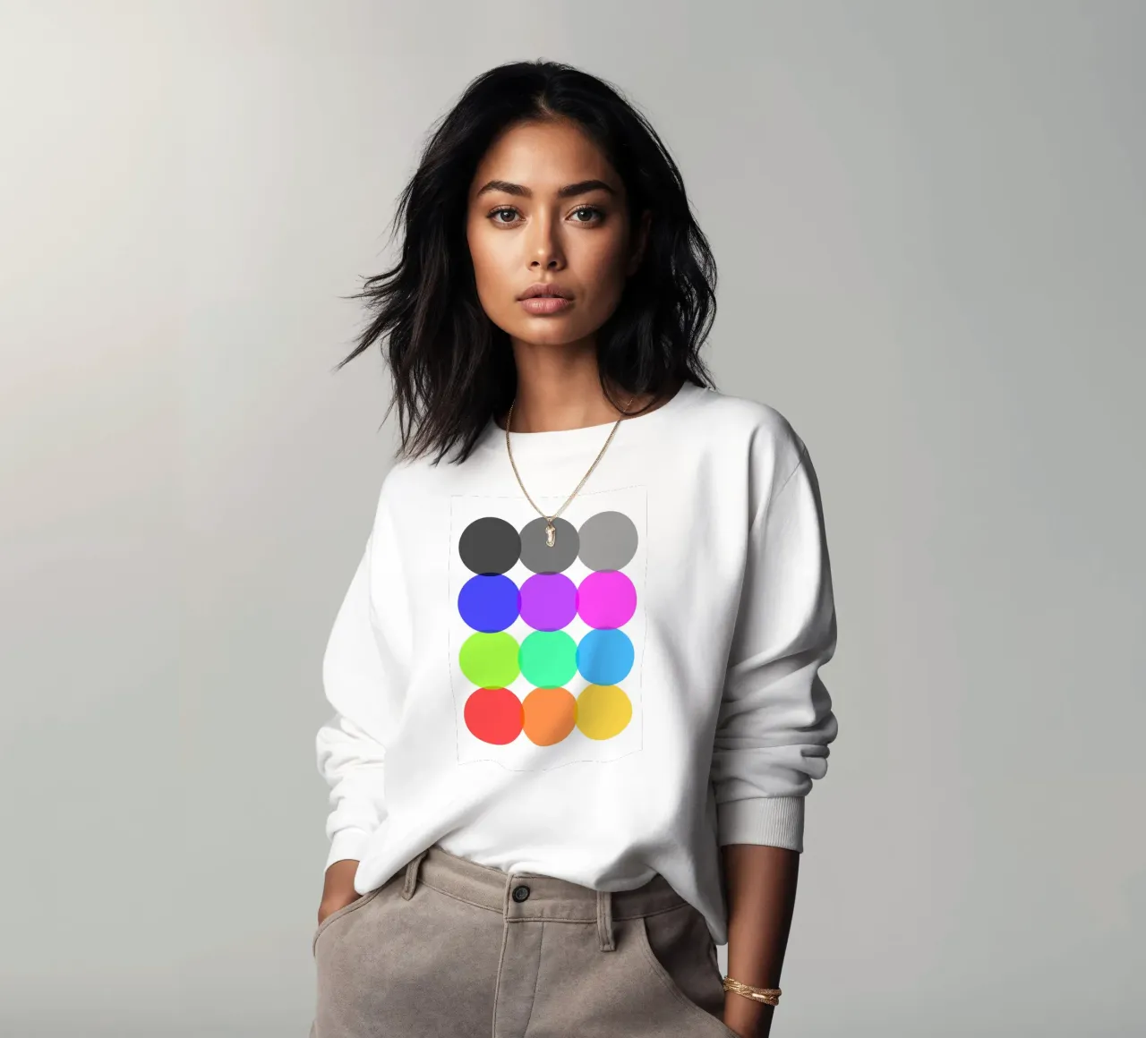 Colorful Abstract Overlapping Circles Minimalist Art sweatshirt by NorwesClub