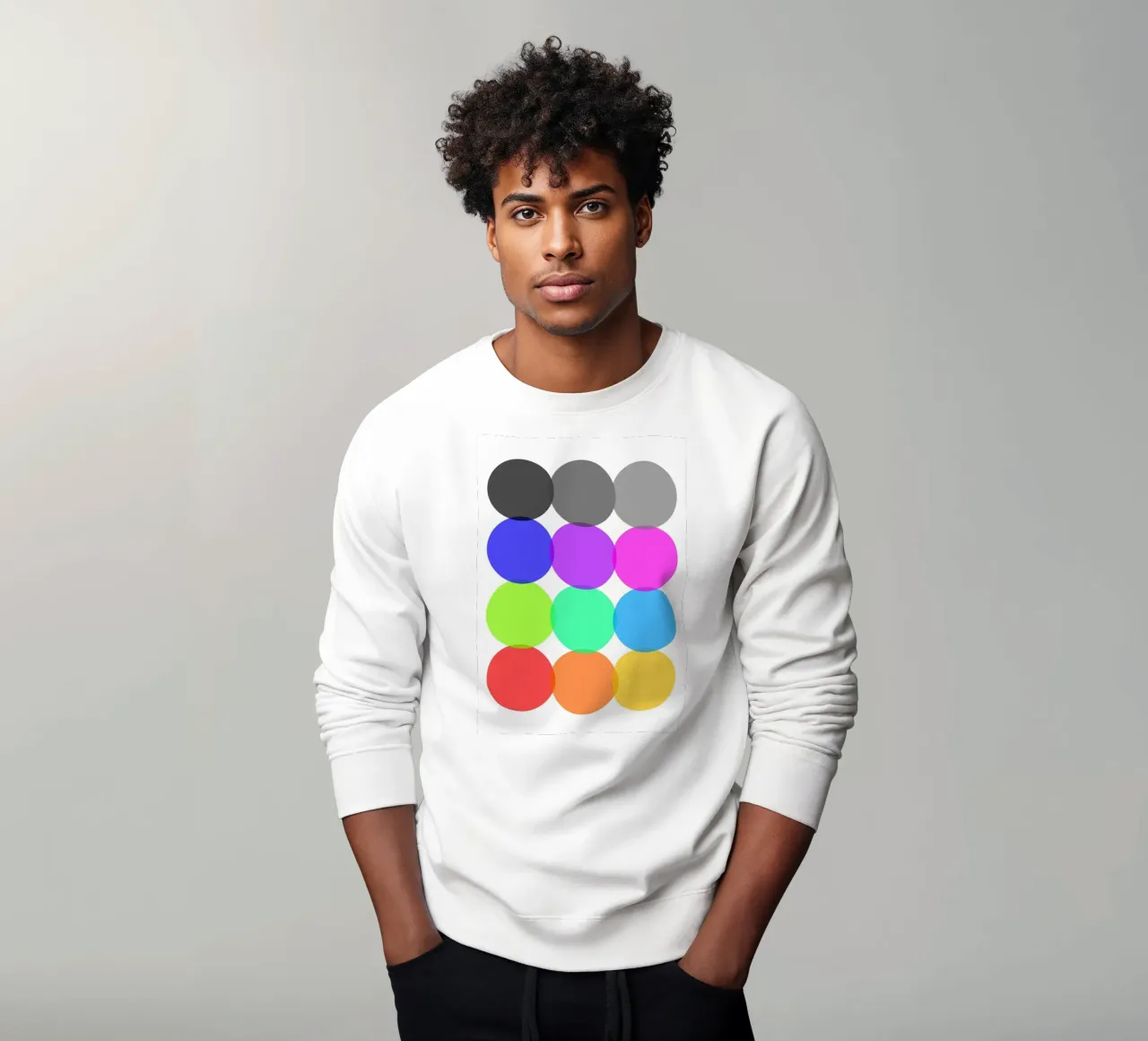 Colorful Abstract Overlapping Circles Minimalist Art sweatshirt by NorwesClub