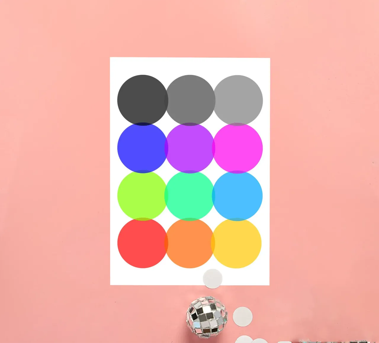 Colorful Abstract Overlapping Circles Minimalist Art sticker by NorwesClub