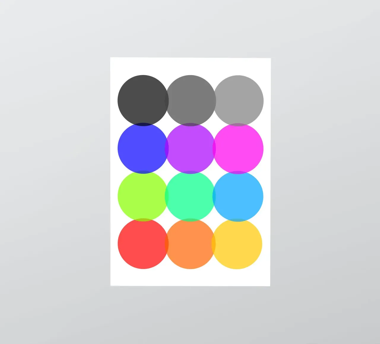 Colorful Abstract Overlapping Circles Minimalist Art sticker by NorwesClub