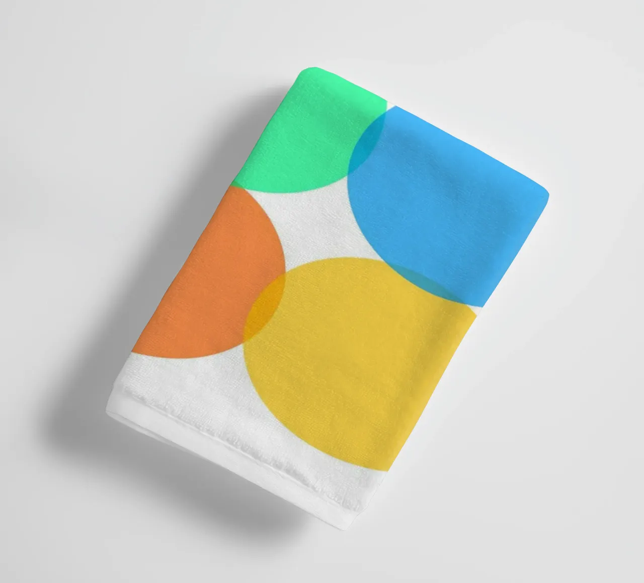 Colorful Abstract Overlapping Circles Minimalist Art towel by NorwesClub