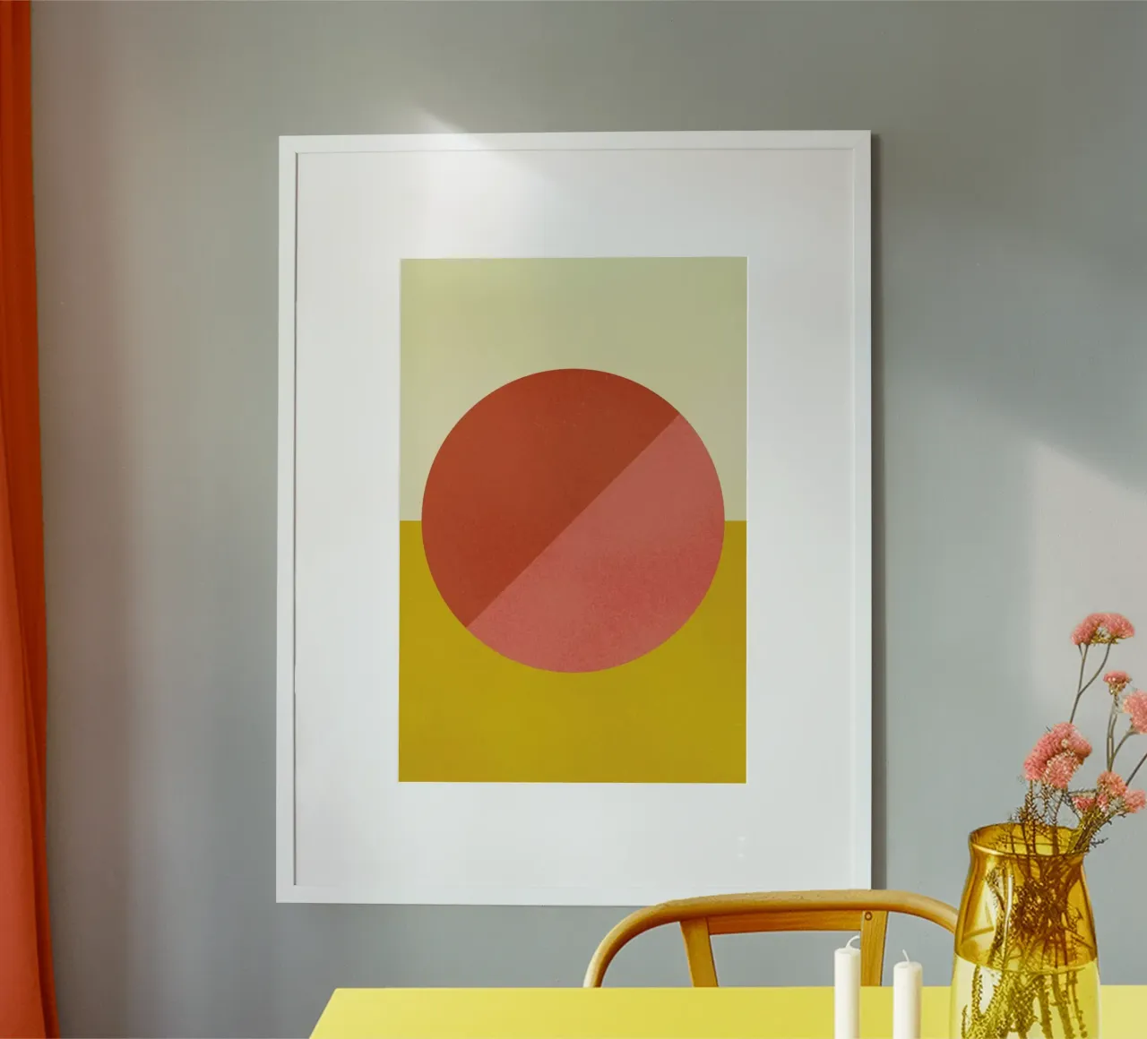 Halves poster con telaio in plastica da daylight design studio