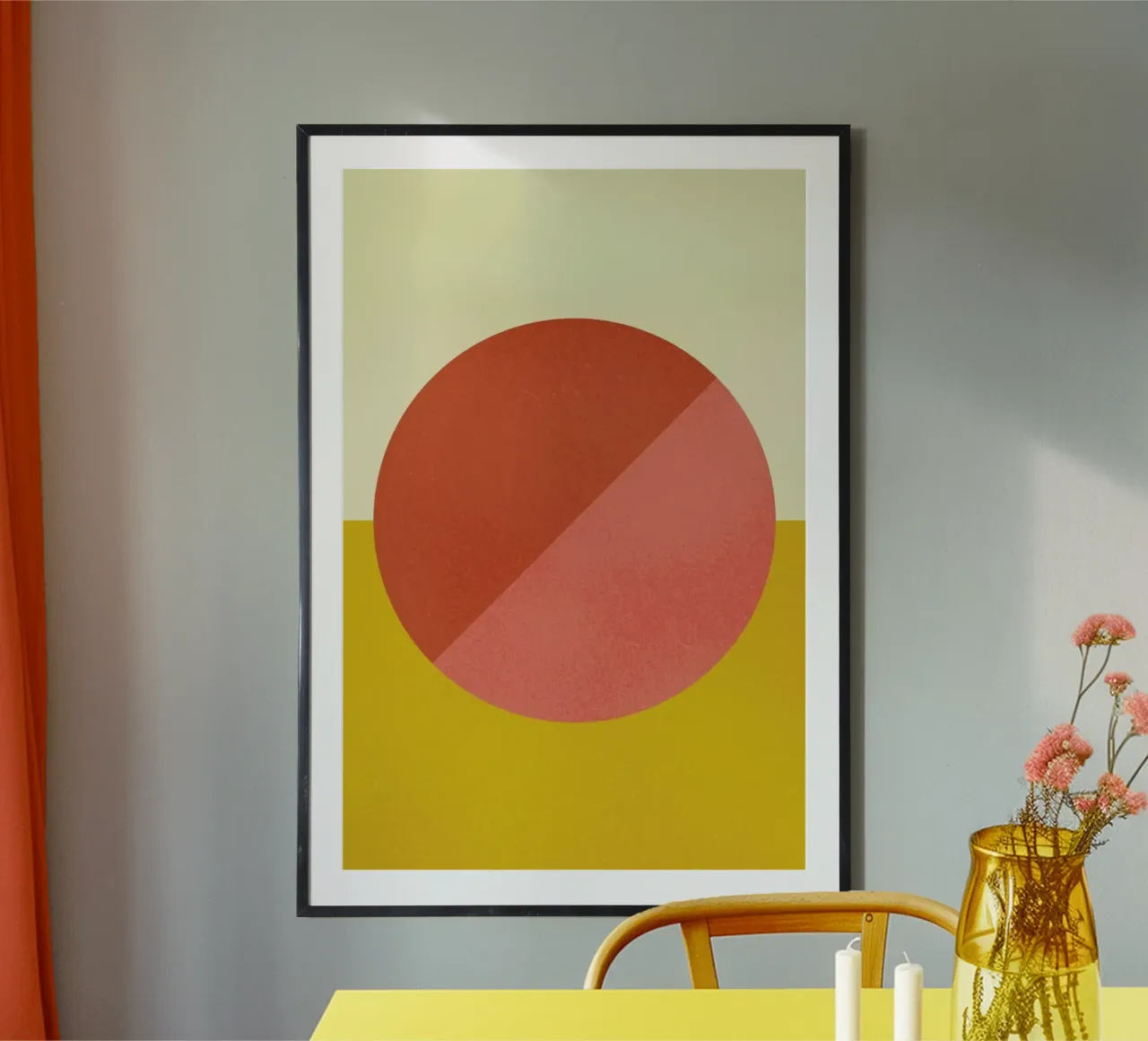 Halves poster con telaio in plastica da daylight design studio