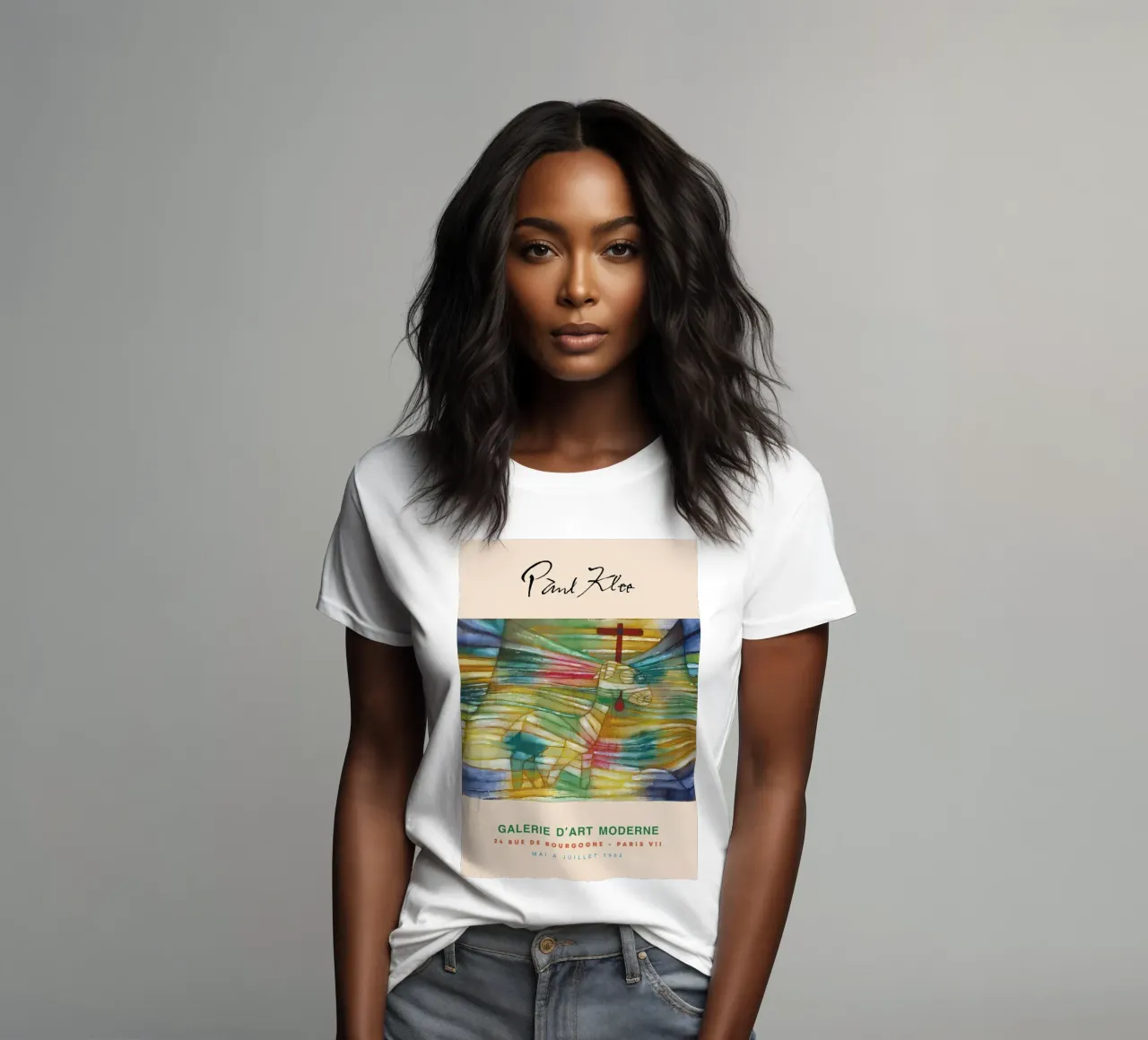 Paul Klee Lamb Abstract Art Print, Modern Art, Cubism women's fitted t-shirt by NorwesClub