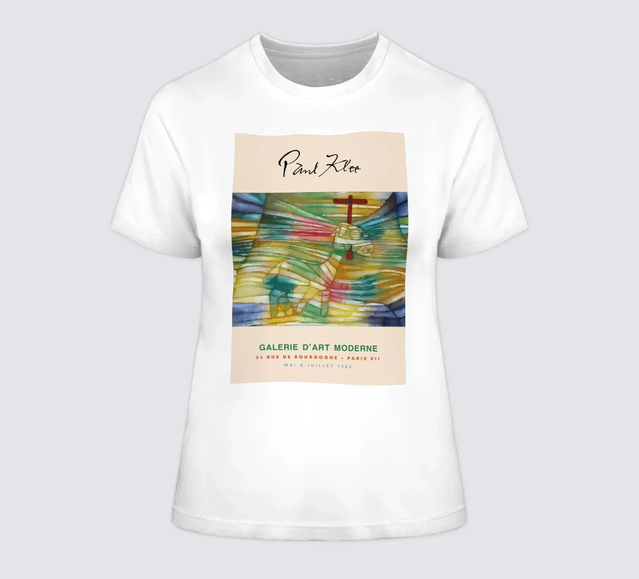 Paul Klee Lamb Abstract Art Print, Modern Art, Cubism women's fitted t-shirt by NorwesClub