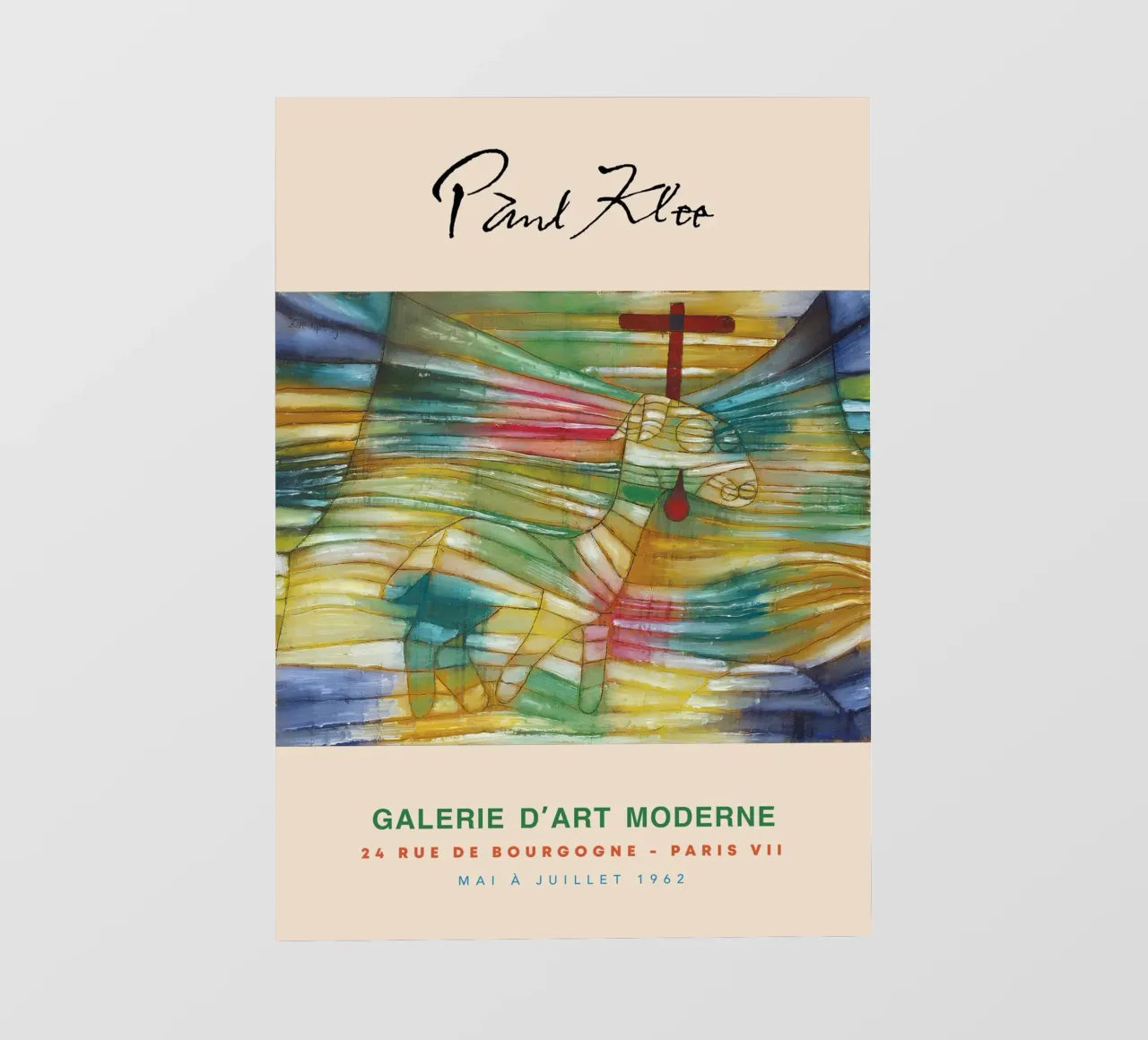 Paul Klee Lamb Abstract Art Print, Moderne Kunst, Kubisme backlit folie van NorwesClub