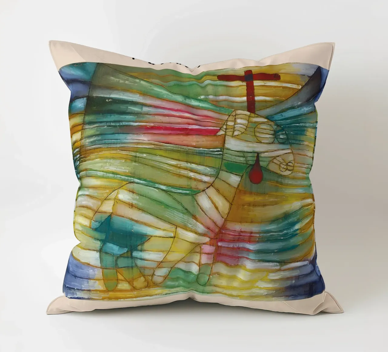 Paul Klee Lamb Abstract Art Print, Modern Art, Cubism decorative cushion by NorwesClub