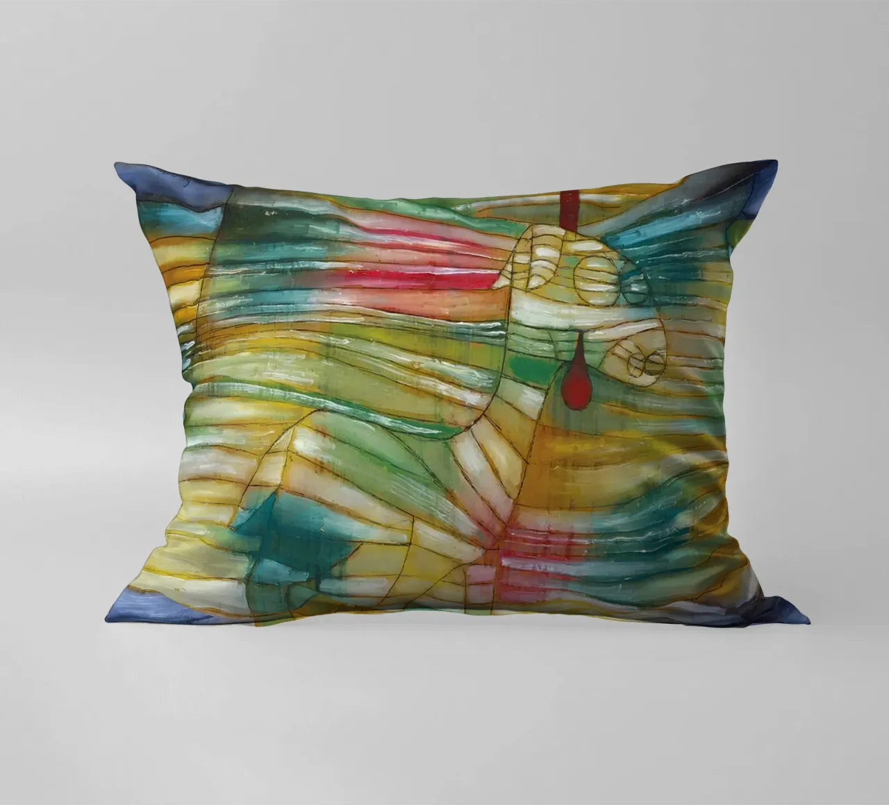 Paul Klee Lamb Abstract Art Print, Modern Art, Cubism decorative cushion by NorwesClub