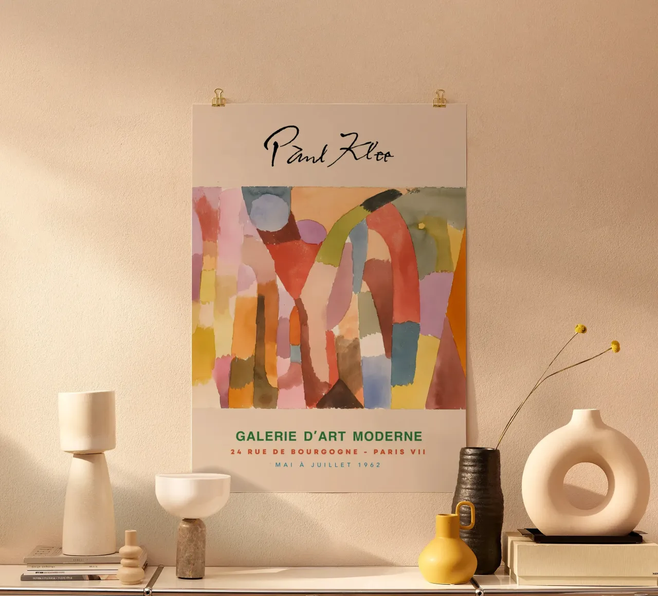 Paul Klee Camere a volta Astratto Surreale Stampa d'epoca poster con telaio in alluminio da NorwesClub
