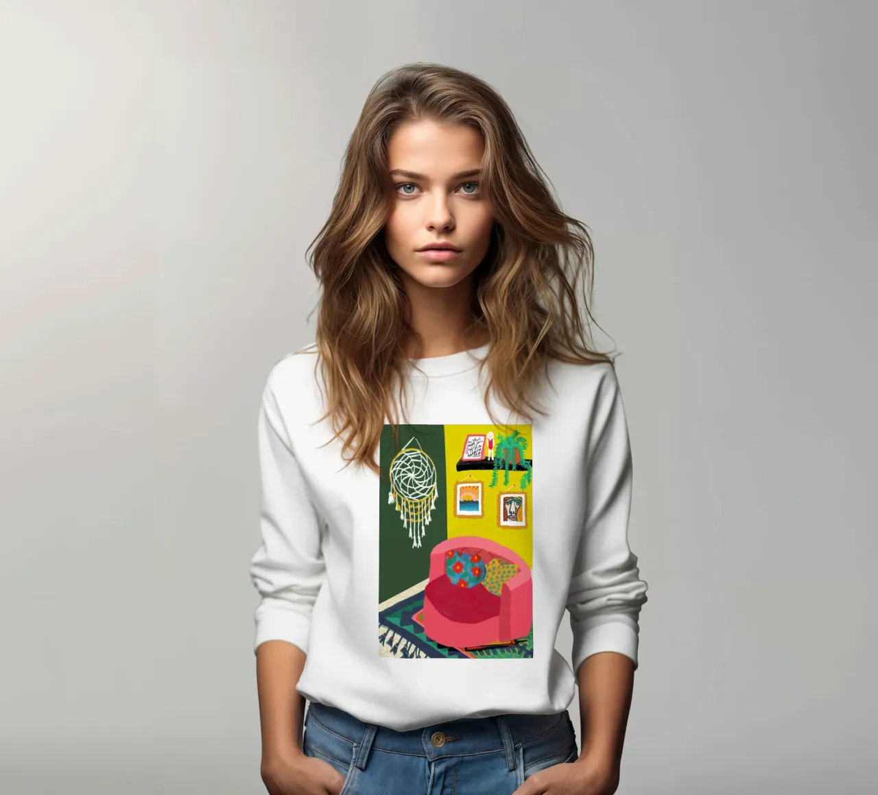 The Round Couch felpa da Maria Kritzas