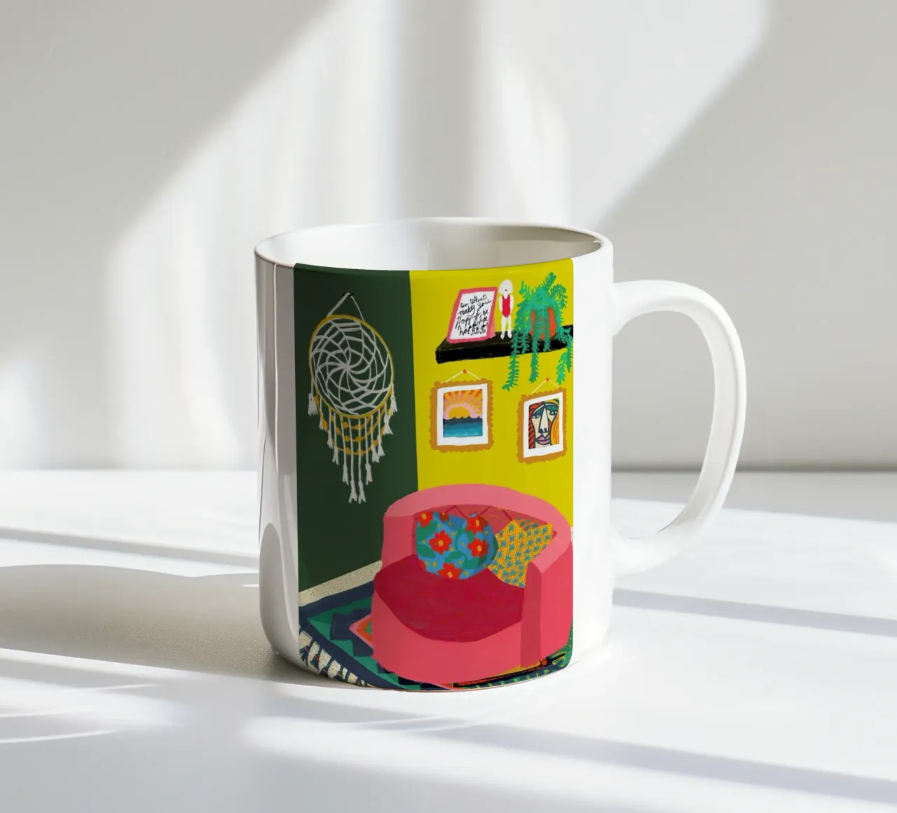 The Round Couch Keramik Tasse von Maria Kritzas