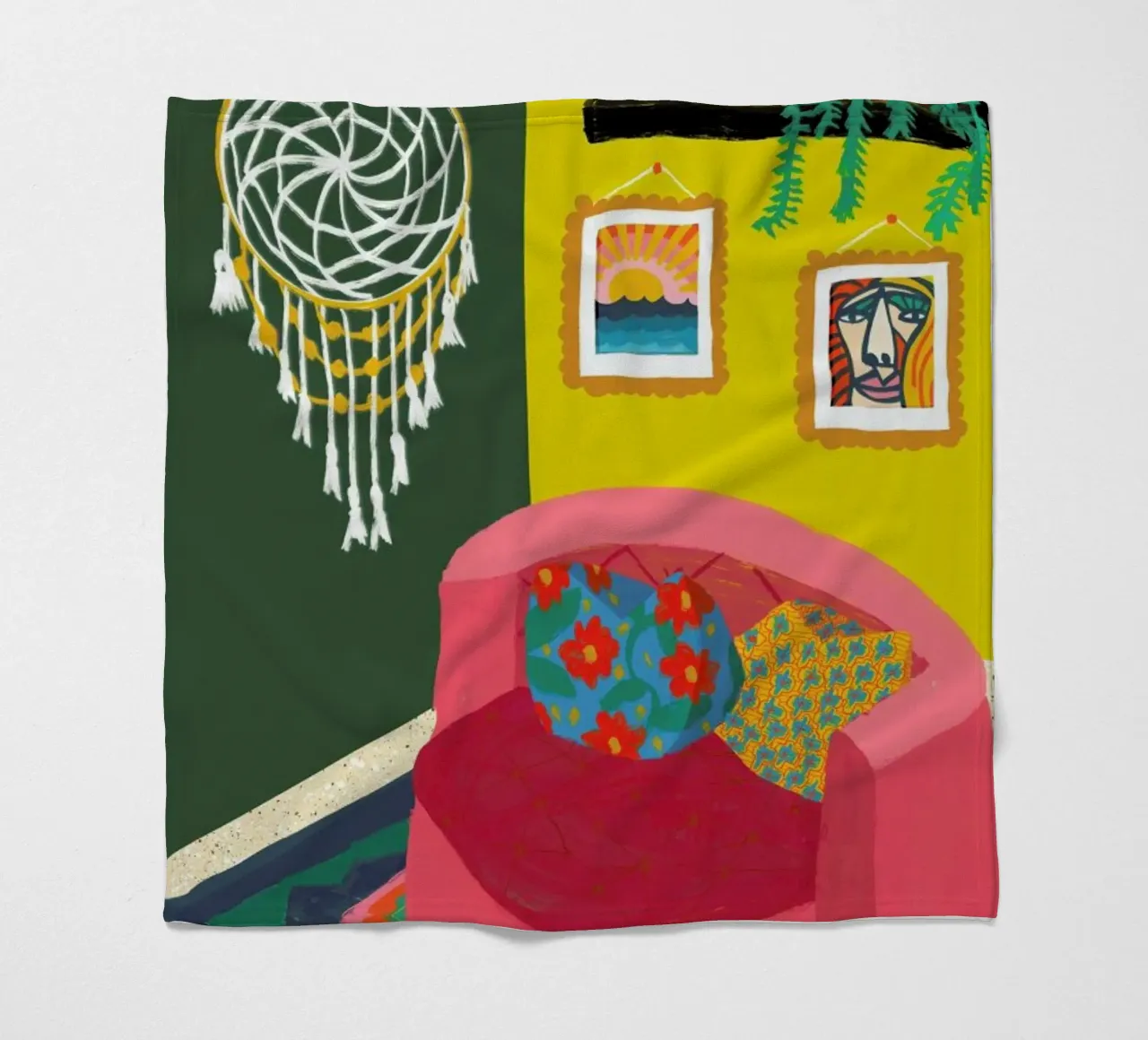 The Round Couch coperta in pile da Maria Kritzas