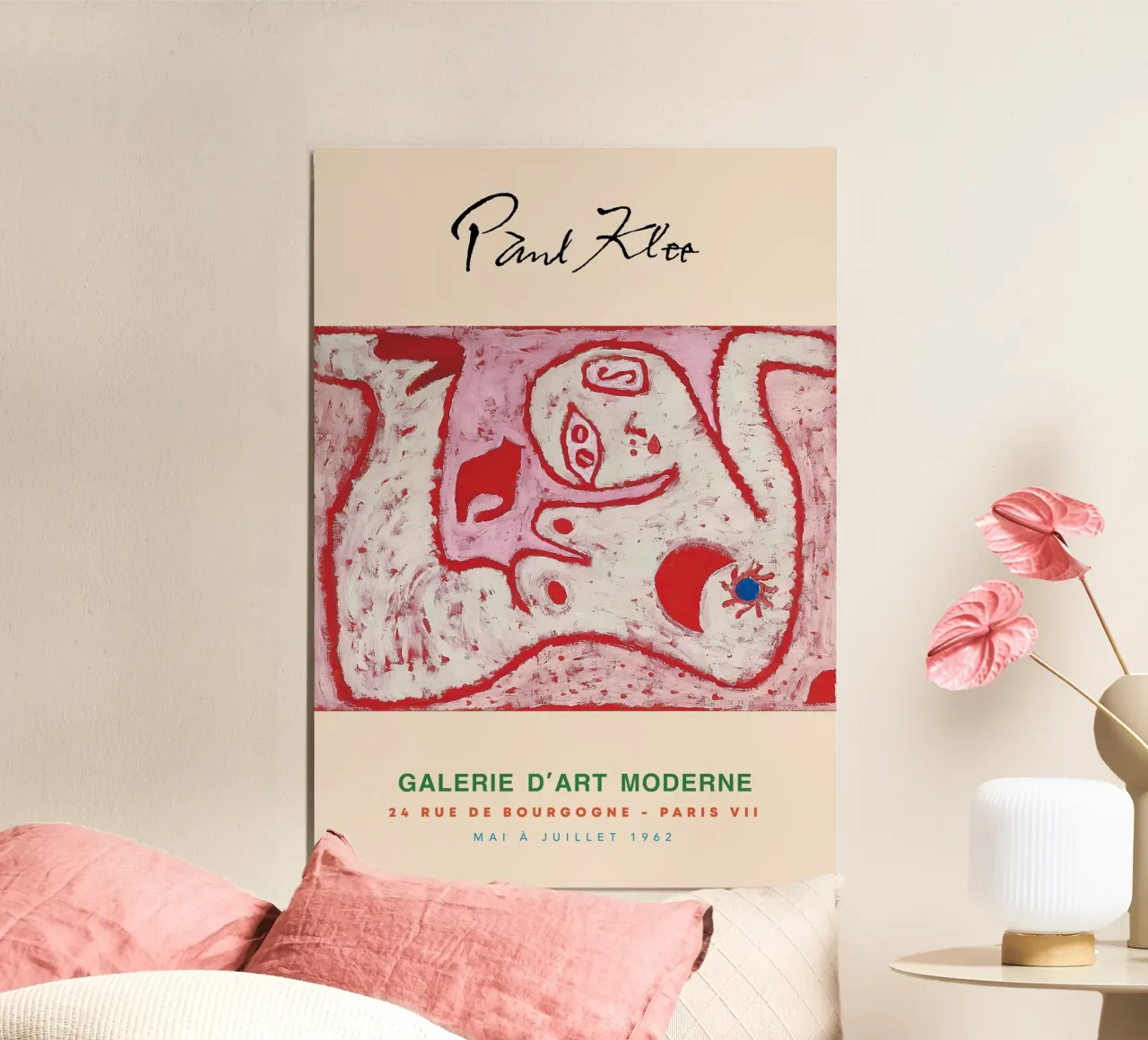 Paul Klee Donna per gli dei Stampa astratta surreale d'epoca poster con telaio in legno da NorwesClub