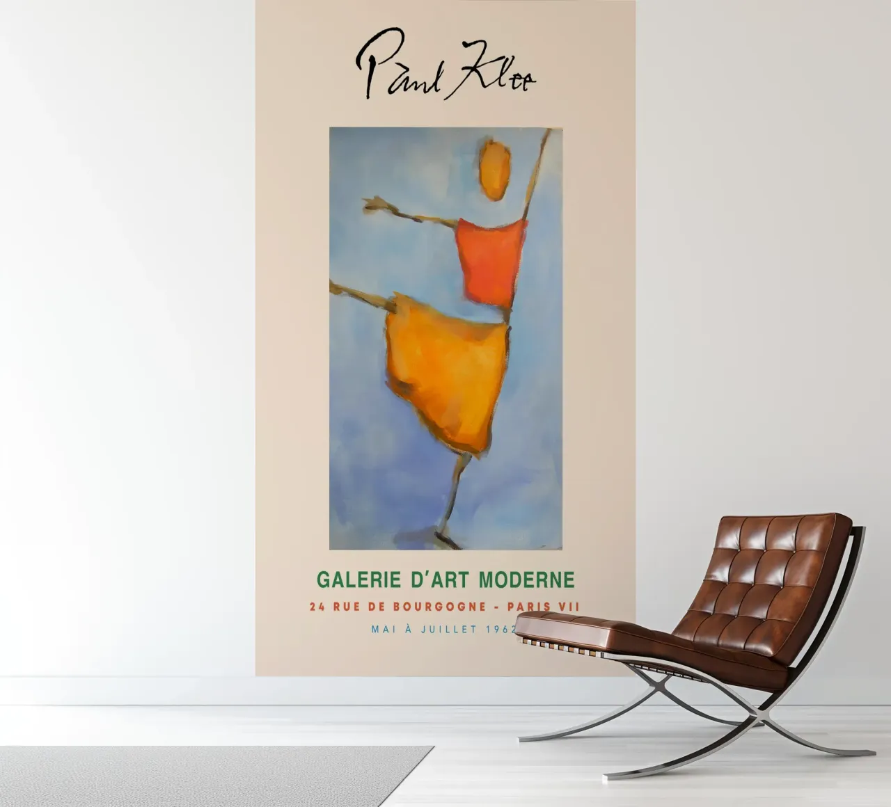 Paul Klee Scarecrows Abstract Expressionist Vintage Print photo wallpaper by NorwesClub