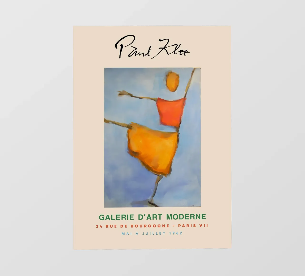 Paul Klee Scarecrows Abstract Expressionist Vintage Print photo wallpaper by NorwesClub