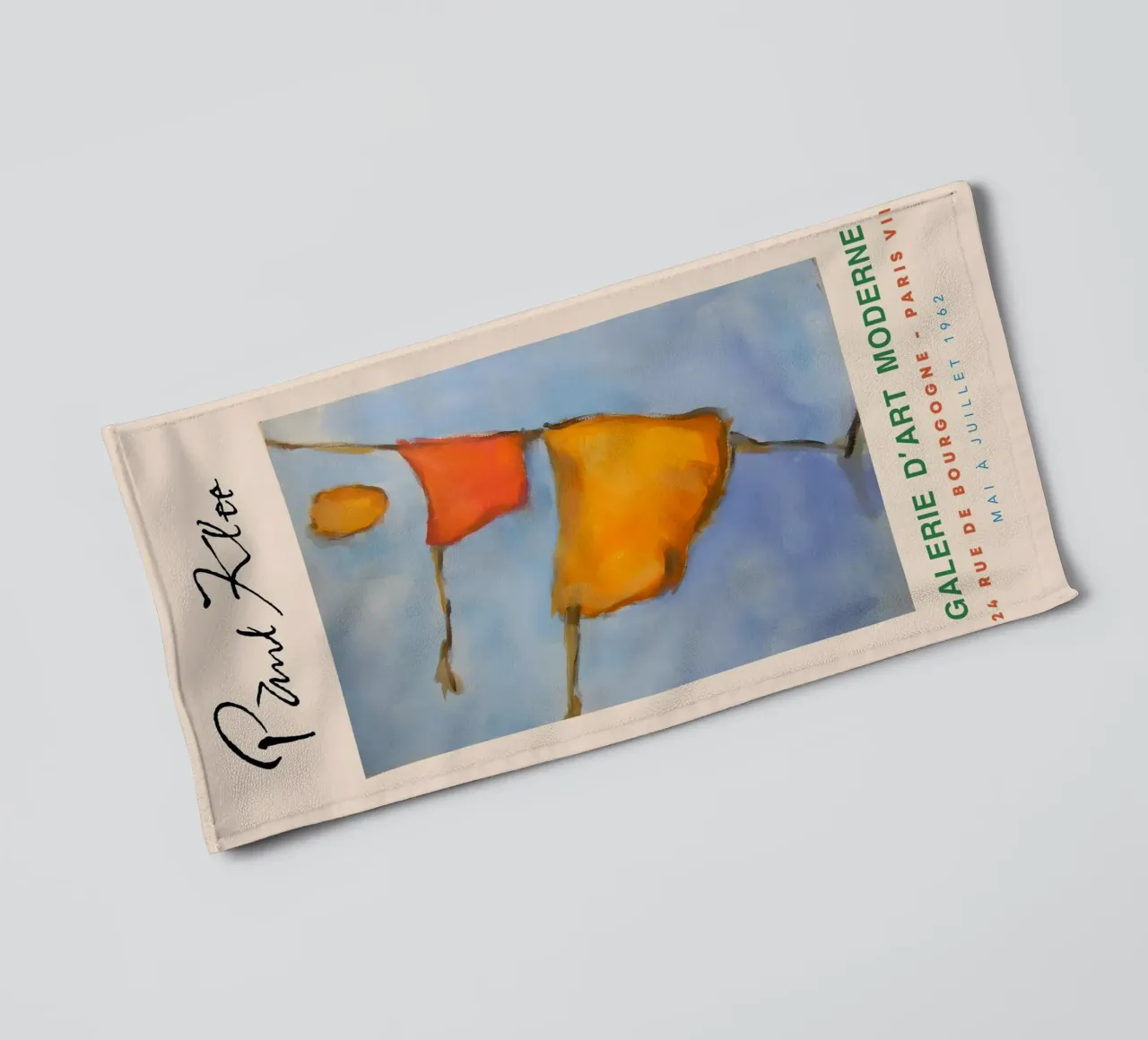 Paul Klee Scarecrows Abstract Expressionist Vintage Print towel by NorwesClub