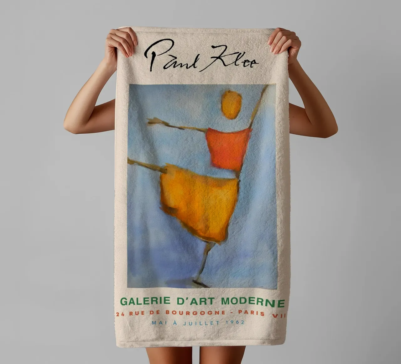 Paul Klee Scarecrows Abstract Expressionist Vintage Print towel by NorwesClub