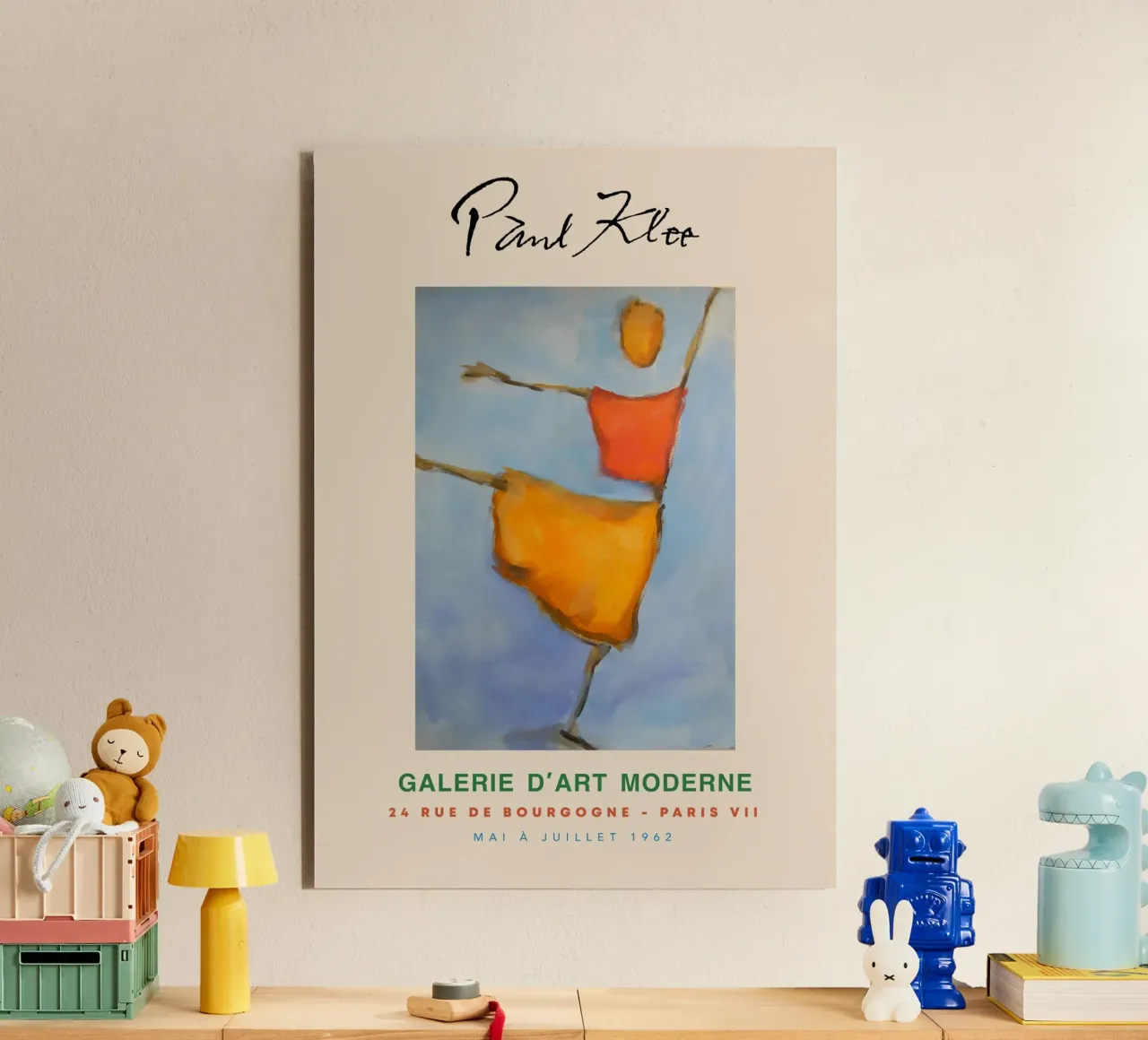 Paul Klee Scarecrows Abstract Expressionist Vintage Print alu-dibond by NorwesClub